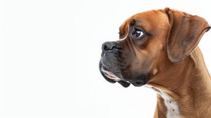 Obraz premium boxer dog wallpaper isolated on a neutral background, very photographic and professional 