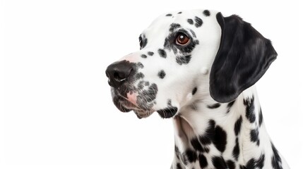 dalmatian dog wallpaper isolated on a neutral background, very photographic and professional