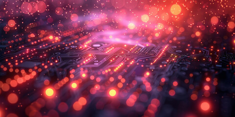 Fototapeta premium Digital background for tech, AI, neural networks, data, audio, graphics