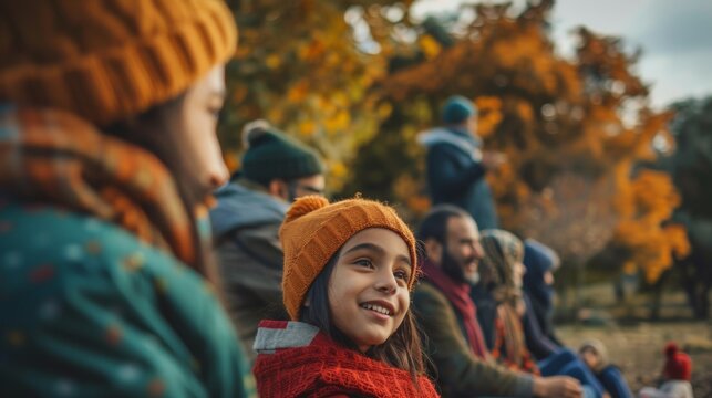 Unity and New Beginnings: Diverse Group of Refugees in a Park Celebrating World Refugee Day, Highlighting Community and Hope
