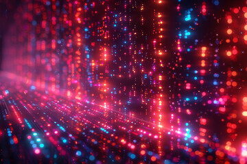 Obraz premium Digital background for tech, AI, neural networks, data, audio, graphics