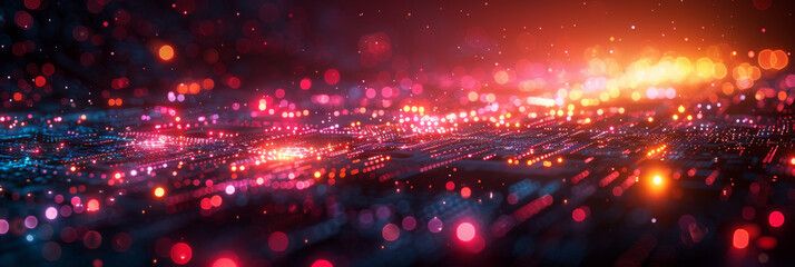 Fototapeta premium Digital background for tech, AI, neural networks, data, audio, graphics