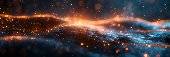 Obraz premium Digital background for tech, AI, neural networks, data, audio, graphics