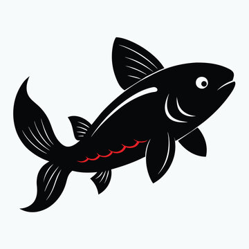 recommend clip art: Solid color Coelacanth animal vector design