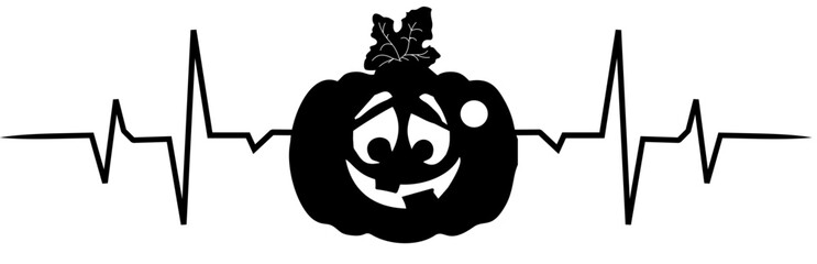 line art pumpkin for a halloween day
