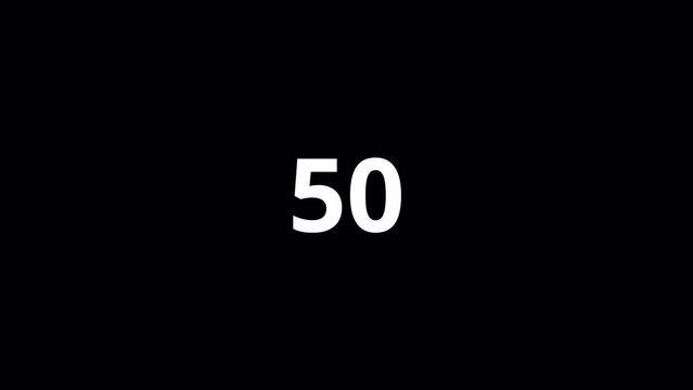 number counter loading bar animation of 0 to 100, 0 to 100 percent rendering, counting number from 0 to 100 simple counter animation on black background.