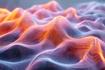 Fototapeta premium Digital background for tech, AI, neural networks, data, audio, graphics