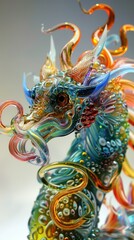 Fototapeta premium Artistic glass creations in diverse shapes Detail
