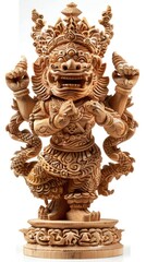 Fototapeta premium Beautiful wood carvings of mythical animals.