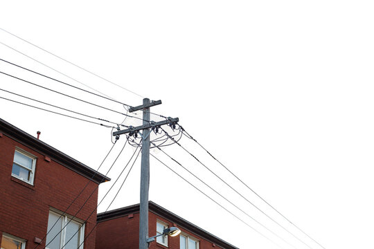 Power line utility pole