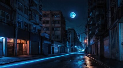 Fototapeta premium night city street