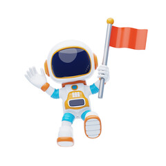 3D Astronauts Exploring Space