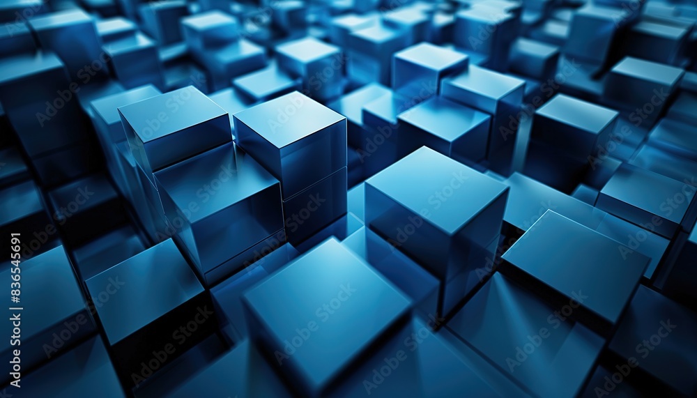 Wall mural 3d cube business background