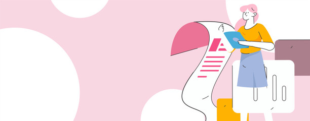 Personnel doing job interview flat vector concept operation hand drawn illustration
