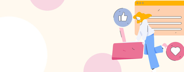 Personnel doing job interview flat vector concept operation hand drawn illustration
