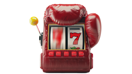 red boxing glove casino slots machine reel