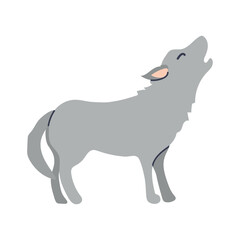 Howling wolf icon clipart avatar logotype isolated vector illustration