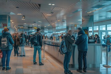 Obraz premium situation at the airport before departure