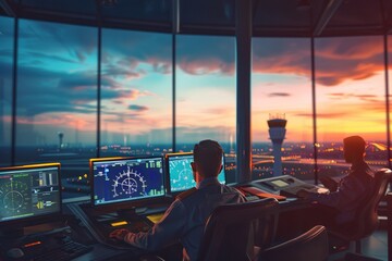 air traffic controller (ATC) at the airport tower