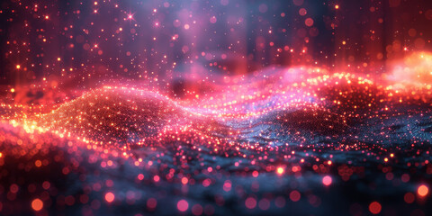 Fototapeta premium Digital background for tech, AI, neural networks, data, audio, graphics