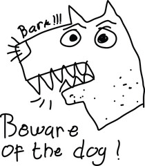 card, hand drawing dog