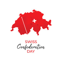 Poster for Swiss Confederation Day with Switzerland flag