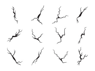 Hand drawn cracked egg, ground, glass, wall. Cartoon doodle style