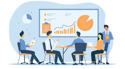 New business presentation Business growth of thinkers and innovators to sell business performance