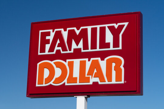 Family Dollar Retail Store Exterior and Trademark Logo