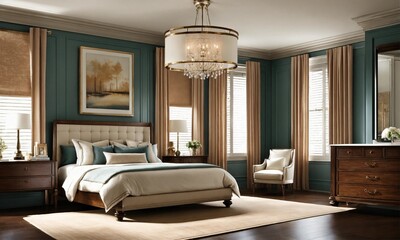 Classic Luxury Hampton Style Bedroom