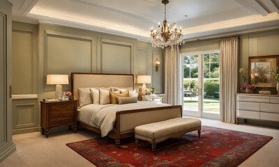 Classic Luxury Hampton Style Bedroom