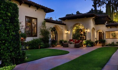 early 20th century spanish colonial house in Pasad
