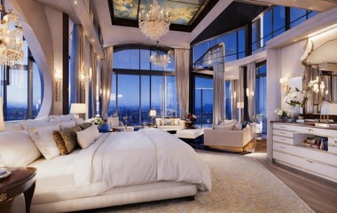 luxury penthouse bedroom