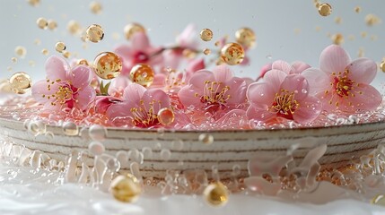 rings on a bouquet of roses