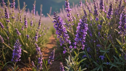 Obraz premium Purple Flower Field