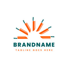 Sunrise Knife Logo, Perfect for Culinary Brands, Knifemakers, and Chefs
