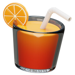 Realistic drink in 3d icon illustration