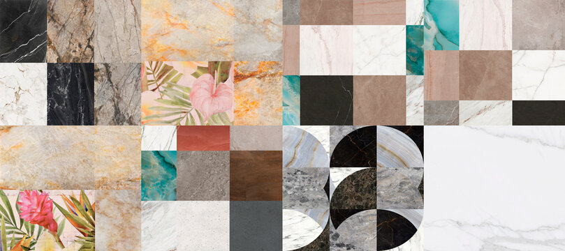 Seamless patchwork pattern with beautiful pattern combination in natural style. Print for fabric or digital use. Interior design