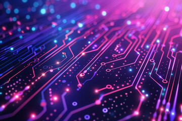 Futuristic holographic particle display, glowing particles and data flow concept illustration