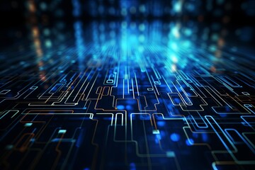 Obraz premium Abstract Background Illustrating Digital Transformation, System Engineering, and Programming Concepts