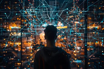 Illustration of Processing data at the edge of the network, closer to where it is generated, to reduce latency and improve real-time decision-making. Ai Generate.