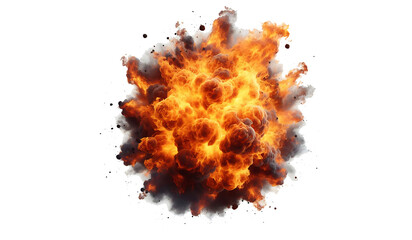 explosion of fire png transparan background,bomb explotion,ai generative