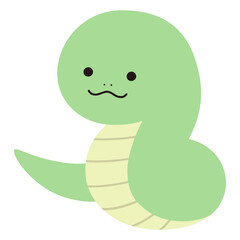 Naklejka premium かわいい蛇のベクターイラスト へび 巳年 干支 十二支 正月
