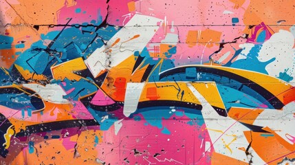 A light color graffiti on street wall, background
