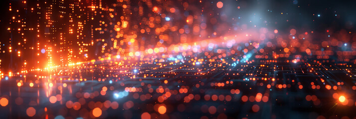 Fototapeta premium Digital background for tech, AI, neural networks, data, audio, graphics