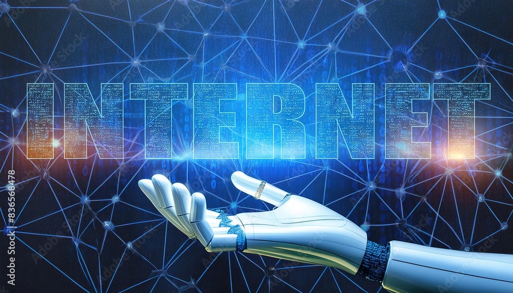 Poster modern ai robotics and internet connectivity
