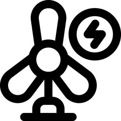 Obraz premium windmill icon. vector line icon for your website, mobile, presentation, and logo design.