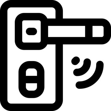 recommend clip art: smart door icon. vector line icon for your website, mobile, presentation, and logo design.