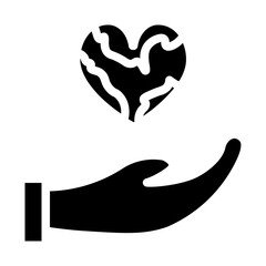 world heart day solid icon style