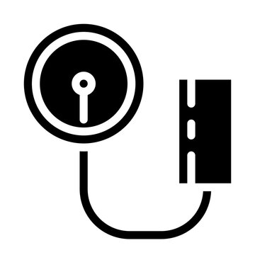 Tensimeter or sfigmomanometer solid icon style